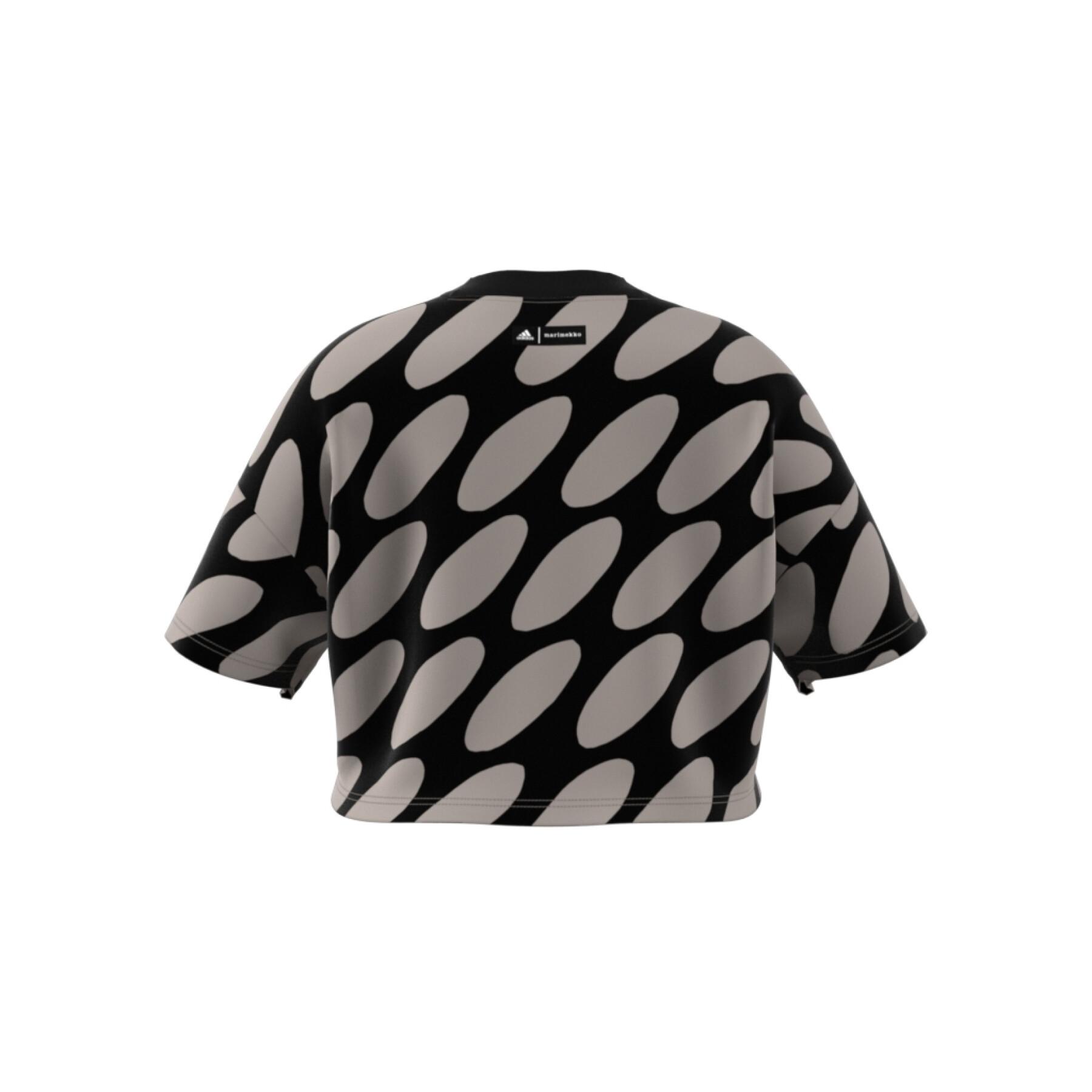 Women's T-shirt adidas Marimekko Future Icons 3-Stripes (GT)