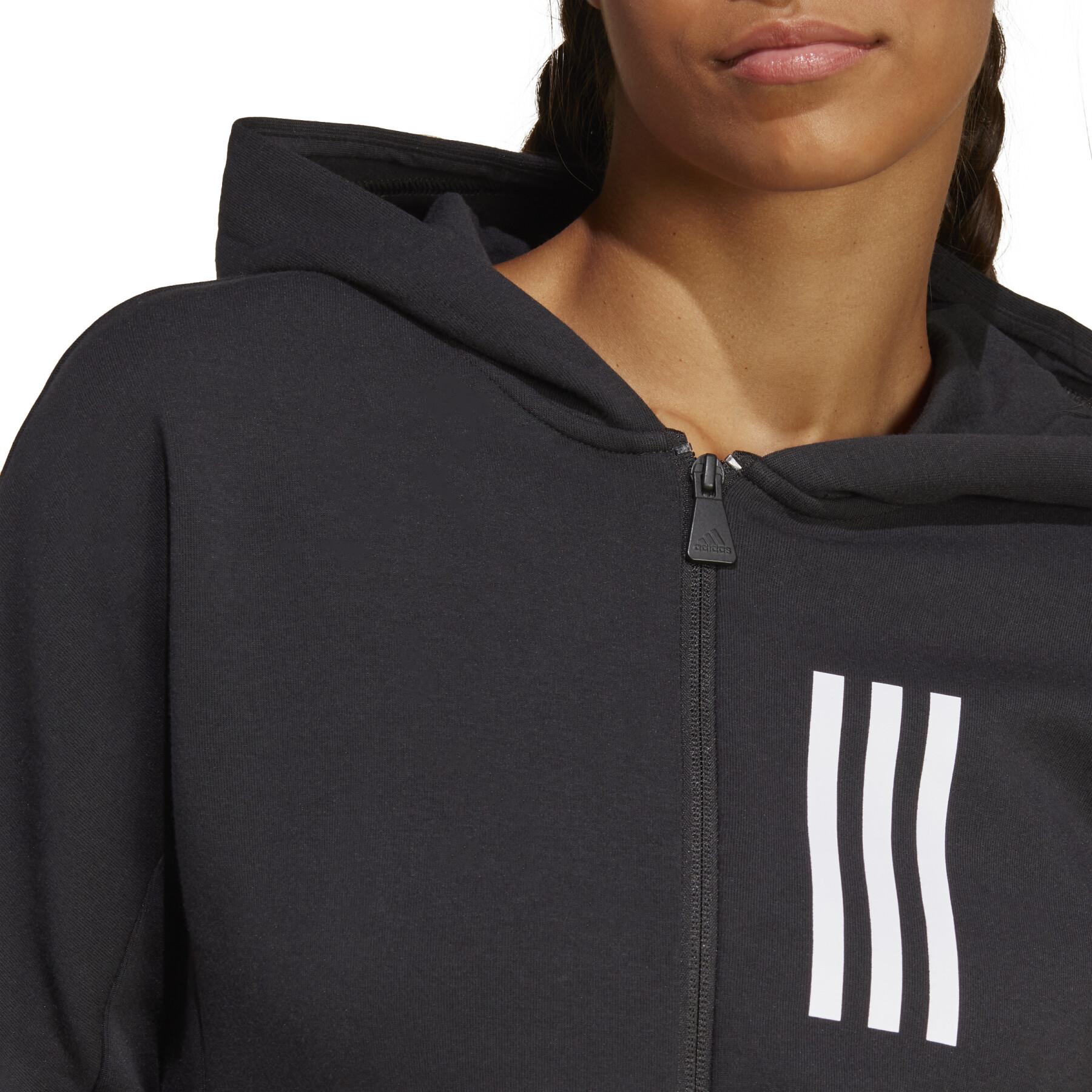 Women's zip-up hooded sweatshirt adidas Mission Victory