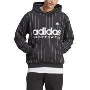 Sweatshirt hooded fleece with fine stripes adidas