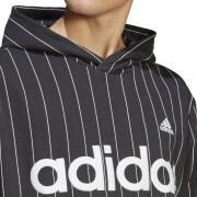 Sweatshirt hooded fleece with fine stripes adidas